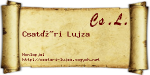 Csatári Lujza névjegykártya